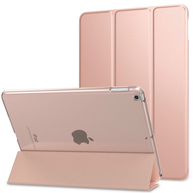Funda para Apple iPad Air 1 9,7 "A1474 A1475 funda con Tapa de cuero para tableta inteligente con soporte magnético para ipad aire 2 A1566 A1567: for iPad 9.7 rose
