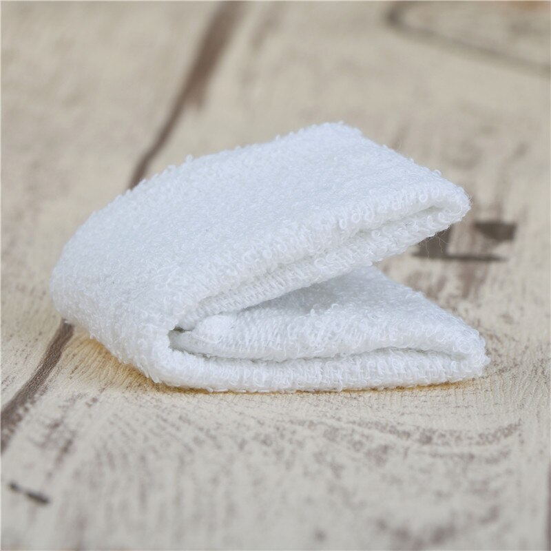Serviette de visage en coton blanc | 6 pièces, carré et , visage et chiffon à main pour voiture, nettoyage de maison