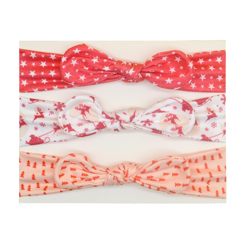 3pcs baby girl hoofdband voor pasgeboren baby's hair band elastiek accessoires Baby Meisjes Hoofdbanden Kinderen Tulband HairAccessorie: 2019 Christmas-2