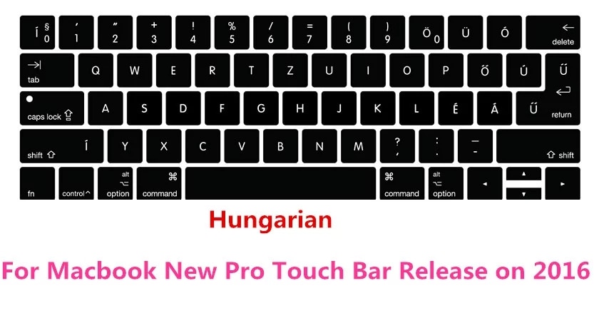 Hongaars Magyar Toetsenbord Cover Toetsenbord Skin Voor Macbook Pro 13 "A1706 15" A1707 Met Touch Bar A1989 a1990 Release op