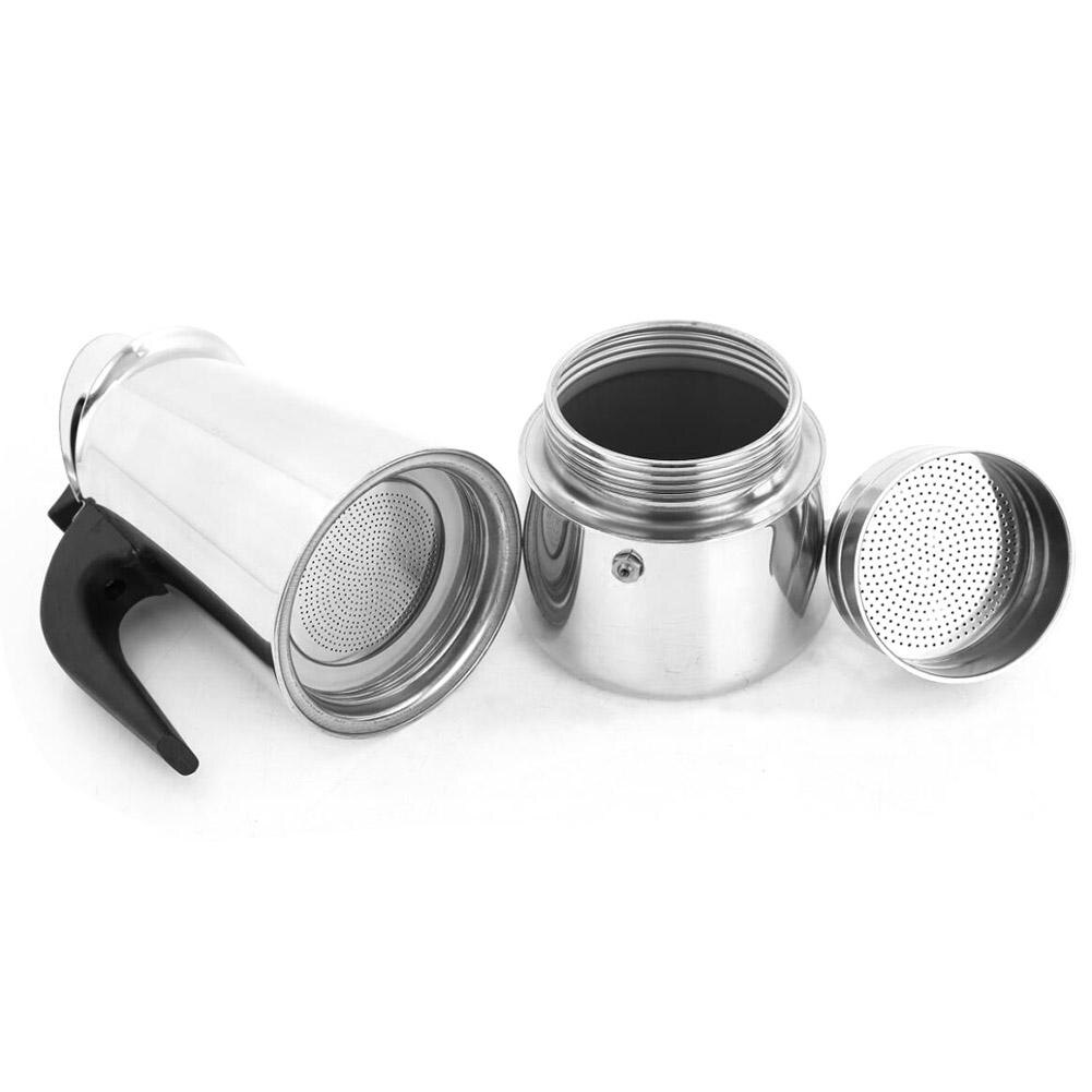 Roestvrijstalen koffiepot mokka espresso latte percolator fornuis koffiezetapparaat pot percolator drankgereedschap cafetière latte fornuis