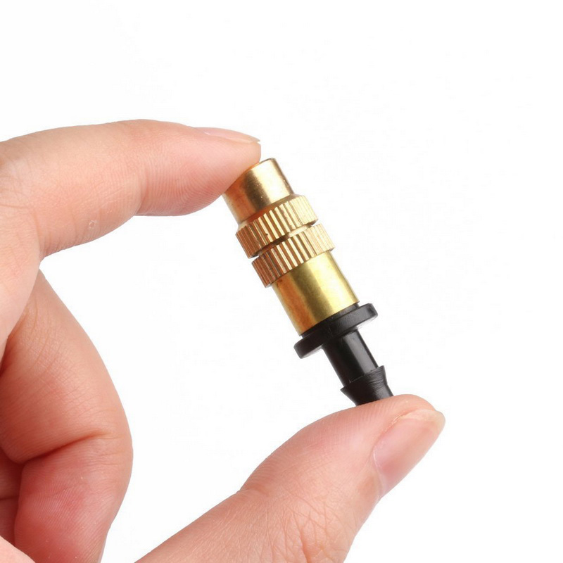 10pcs Verstelbare Verneveling Nozzle Tuinieren Waterkoeling Draad Sprinkler Sproeikop Verstelbare Messing Voor Irrigatiesysteem