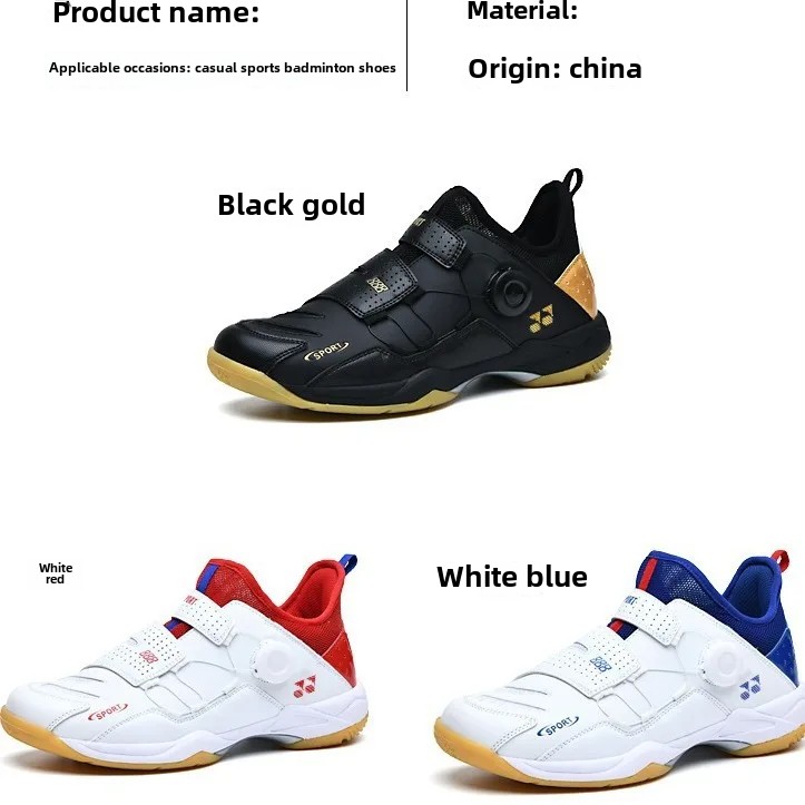 Chaussures de Badminton ultra-légères et respirantes, chaussures de Tennis noires et blanches, antidérapantes, résistantes à l'usure, semelle en caoutchouc, chaussures de Couple tendance professionnelles