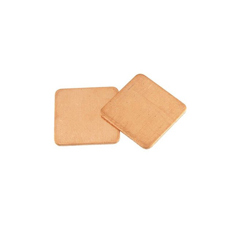 Disipador térmico de cobre de 15x15mm, placa de cobre, portátil, RAM, CPU, GPU, Memoria IC, Chipset, radiador de refrigeración de 0,1mm, 0,5mm, 0,8mm, 10 Uds.