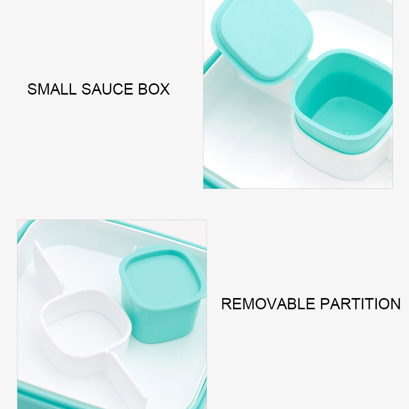 Heated Lunch Box For Kids School With CompartmentsTableware Kitchen Food Container Microwaveable Bento Box Japanese Style