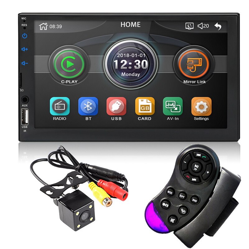 Spejllink radio til carplay android bilstereo  mp5 afspiller multimedie bilradio autoradio ios bakkamera 7 "berøringsskærm: Kontrol og kontrol