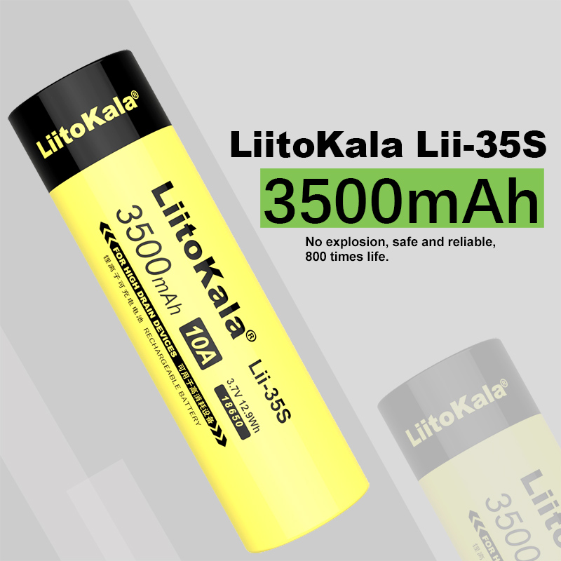 Liitokala lii -51s lii -35s lii -31s lii -16c 3.7v 18500 26650 18650 18350 aa aaa 1.2v nimh genopladeligt lithiumbatteri: Sort
