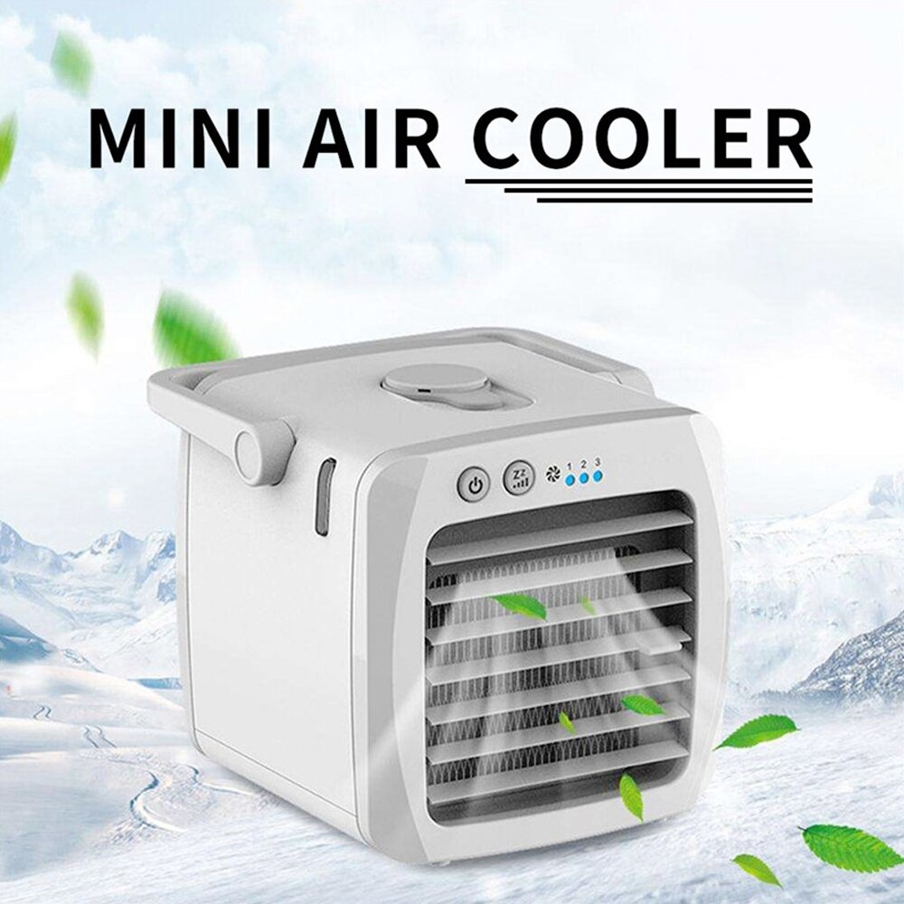 Mini aire acondicionado portátil, con función purificadora humidificador, ventilador enfriador de aire de escritorio USB con tanque de agua para el hogar: 306
