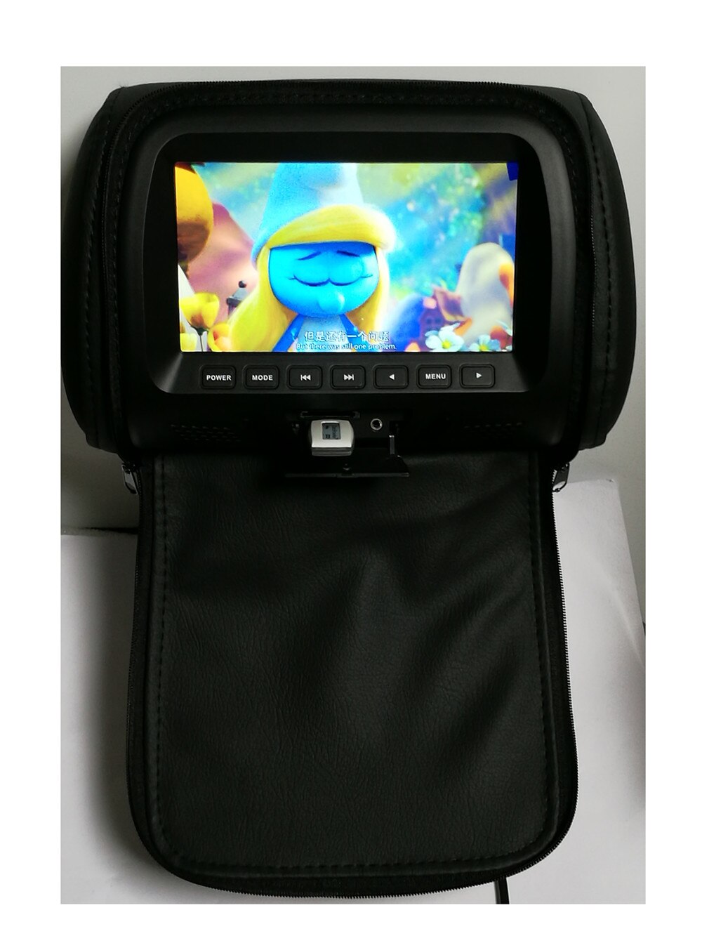 7 zoll Auto Kopfstütze Bildschirm Monitor mit Reißverschluss Abdeckung USB und SD Lesen Funktion Schwarz Grau Beige SH7048-P5-Postleitzahl: Schwarz