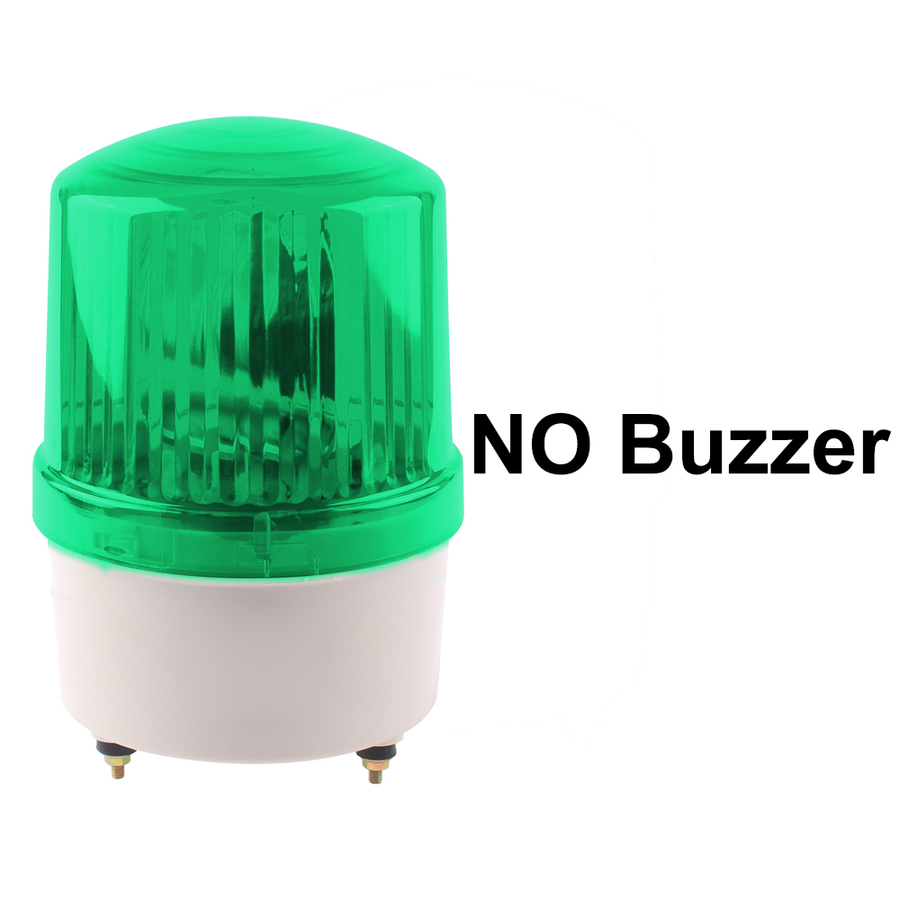 LTE-1121J Roterende Baken Verkeer Sirene Waarschuwingslampje Industriële Alarm Bouw Lamp Lamp Geluid Zoemer/Geen Ac 220V Dc12v 24V: Licht Groen / 15w