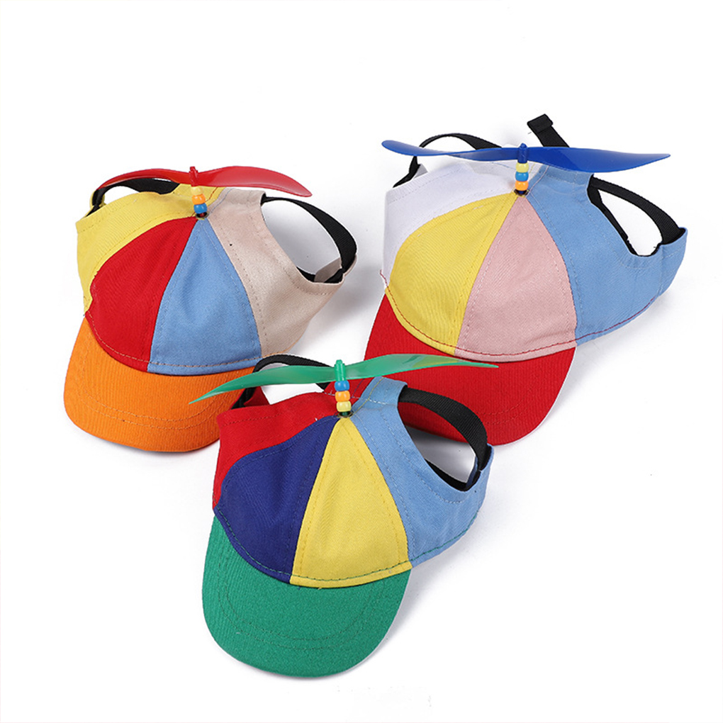 Chapeau à hélice pour animaux de compagnie, coloré, détachable, Adorable, résistant au soleil, respirant, remplacement, casquette décorative d'été pour l'extérieur, fournitures pour chiens et chats