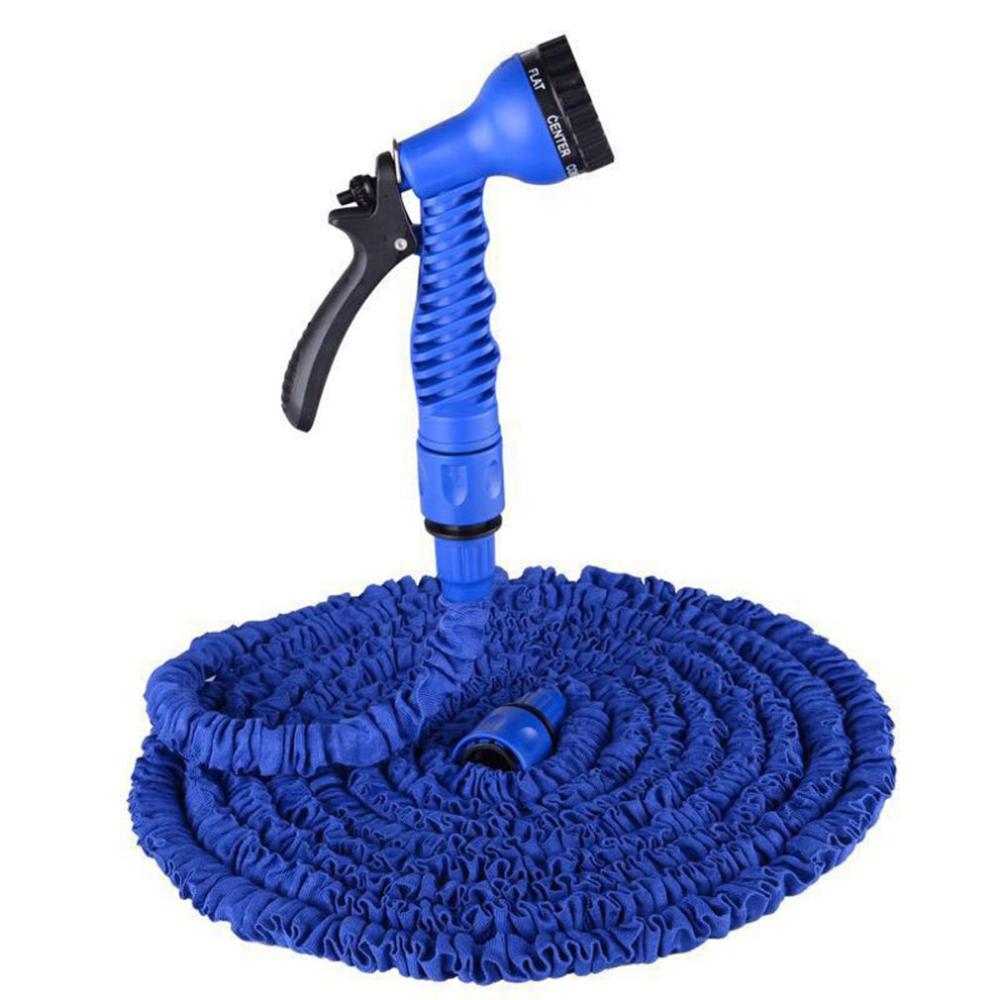 25FT-250FT Garden Hose Expandable Magic Flexible Water Hose Plastic Hoses Pipe With Spray Gun To Watering Car Wash Spray: 150ft / blue