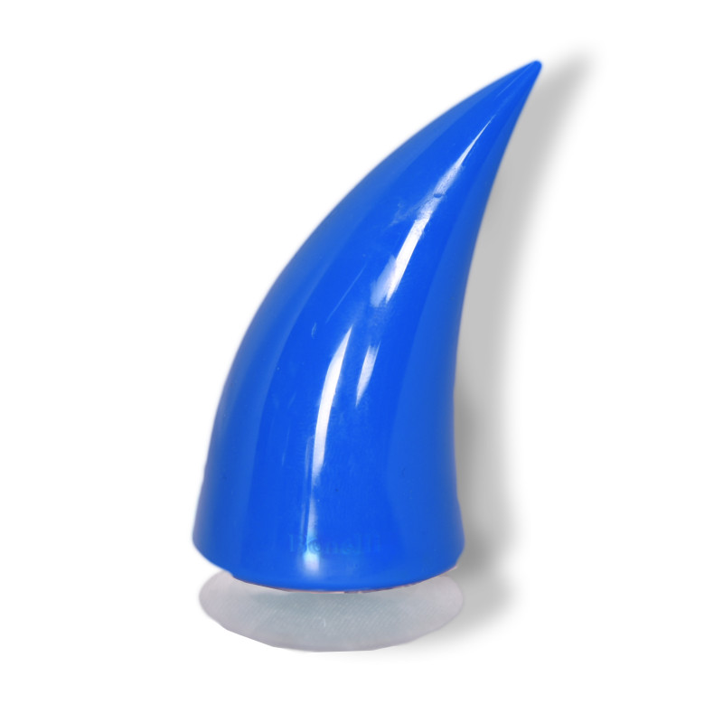 Décorations de casque de moto en corne de diable, visage complet, hors route, corne de bœuf, accessoires de voiture, ventouse fraîche en Silicone: Bleu