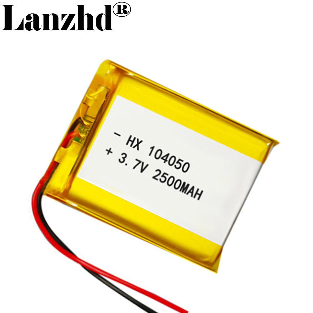 1-10 sztuk baterii 3,7 V 2500 mAh Li-Po 104050 Akumulator litowo-polimerowy Li-Ion Lipo do rejestratora jazdy GPS MP3 MP4