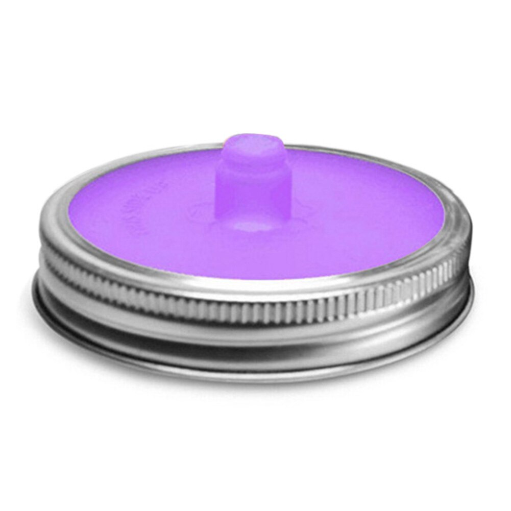 Brede Mond Mason Jar Deksels Siliconen Pickles Afsluitdeksel Gisten Fles Cap: Purple