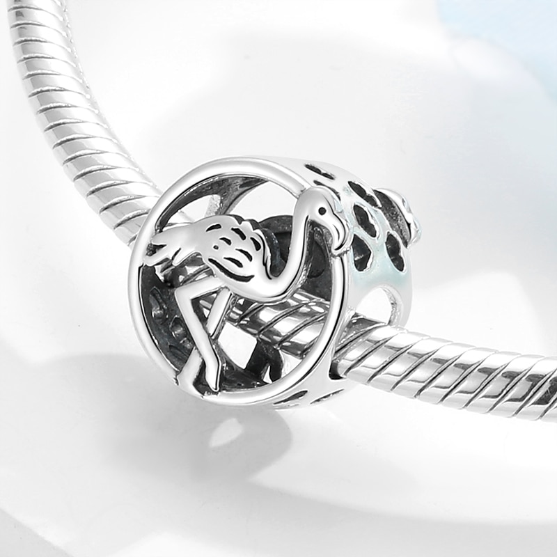 thumbnail image 2 of Tommyway Jewelry 925 Sterling Silver 3D Flamingo Charm – USA Made 2 of 2