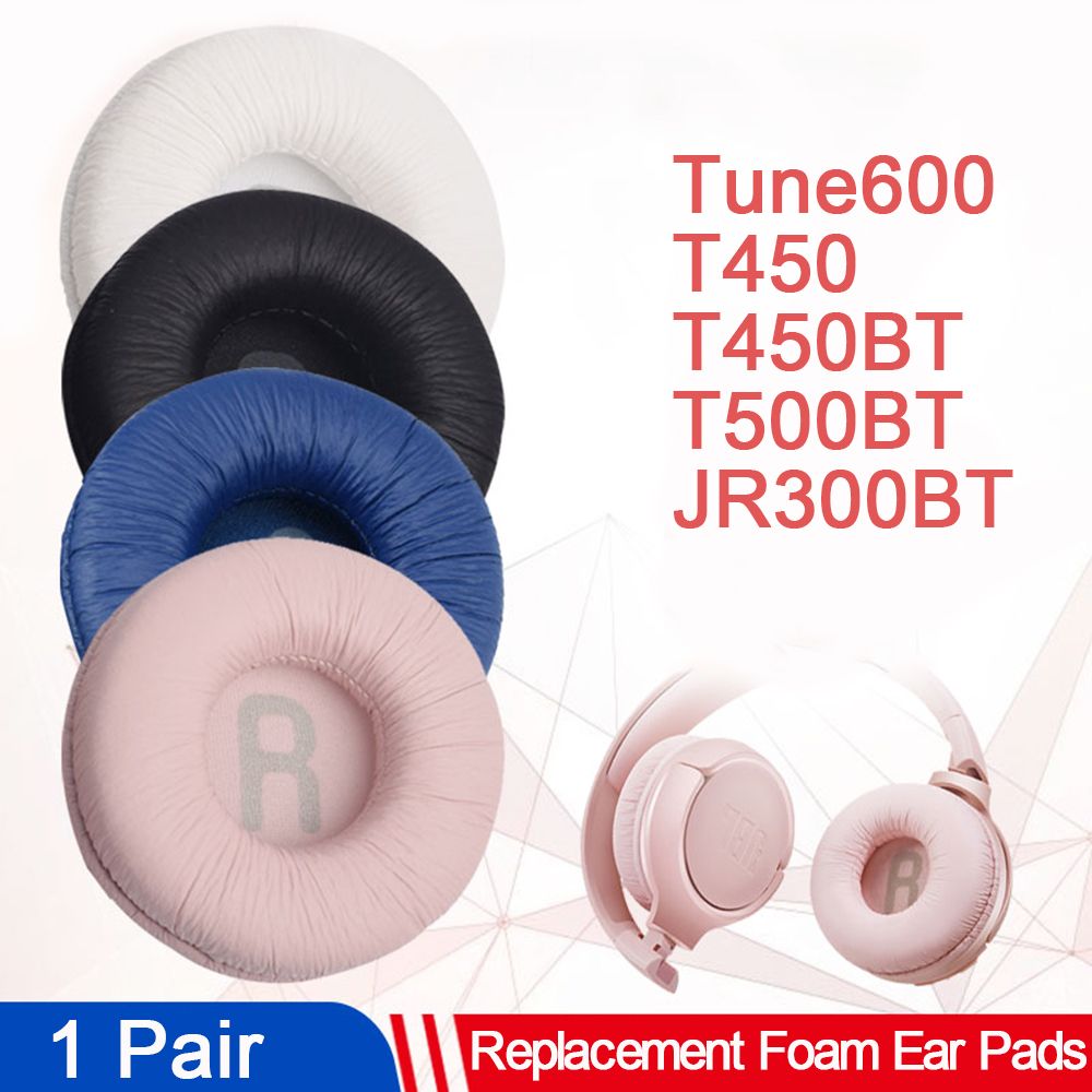 Almohadillas de repuesto para auriculares JBL T450BT, T500BT, Tune600, 660, 510BT, 70mm, 1 par