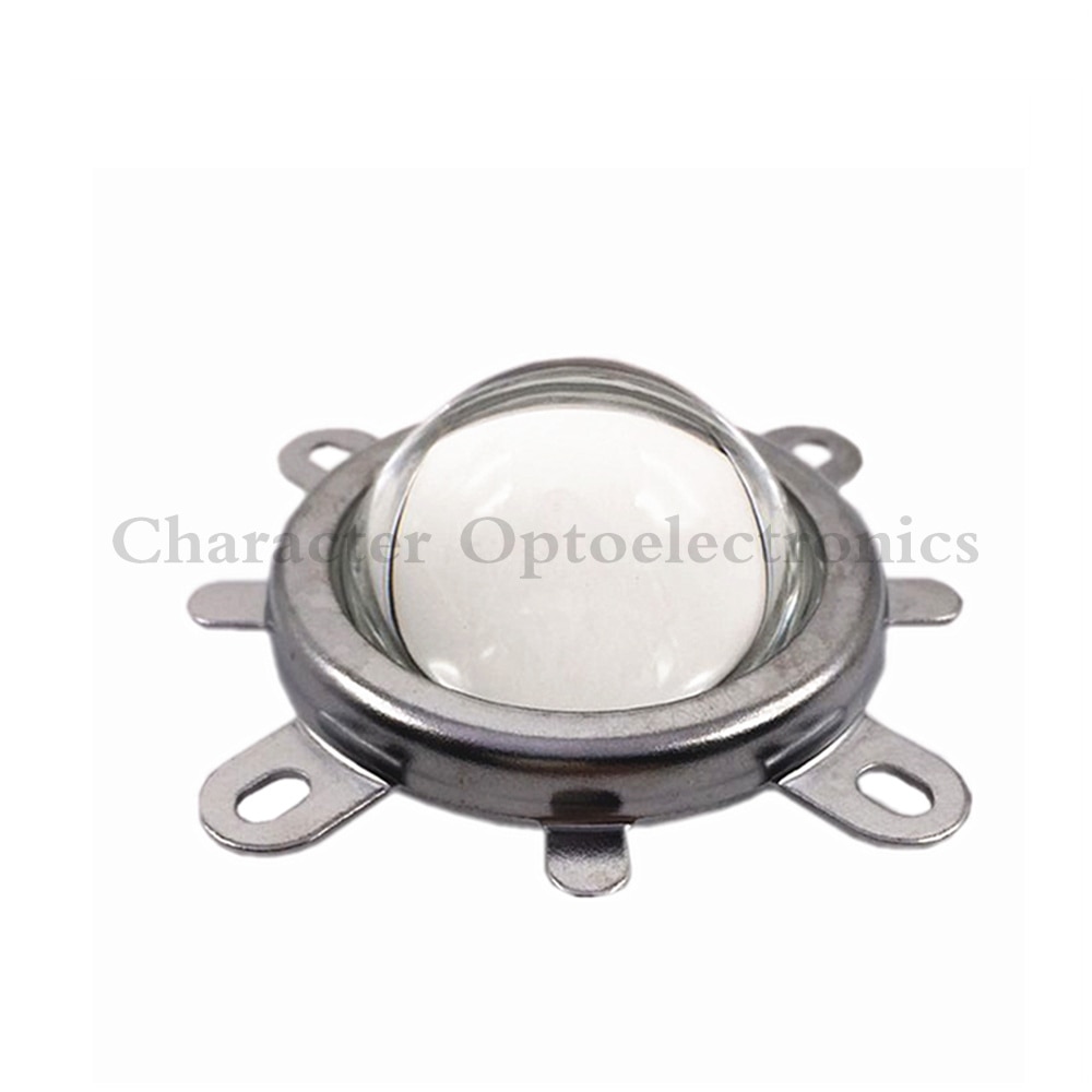 60-80 Degree 1 Set of 30W 50W 100W LED 44mm Lens + Reflector Collimator + Fixed Bracket 3mm Thickness Bottom