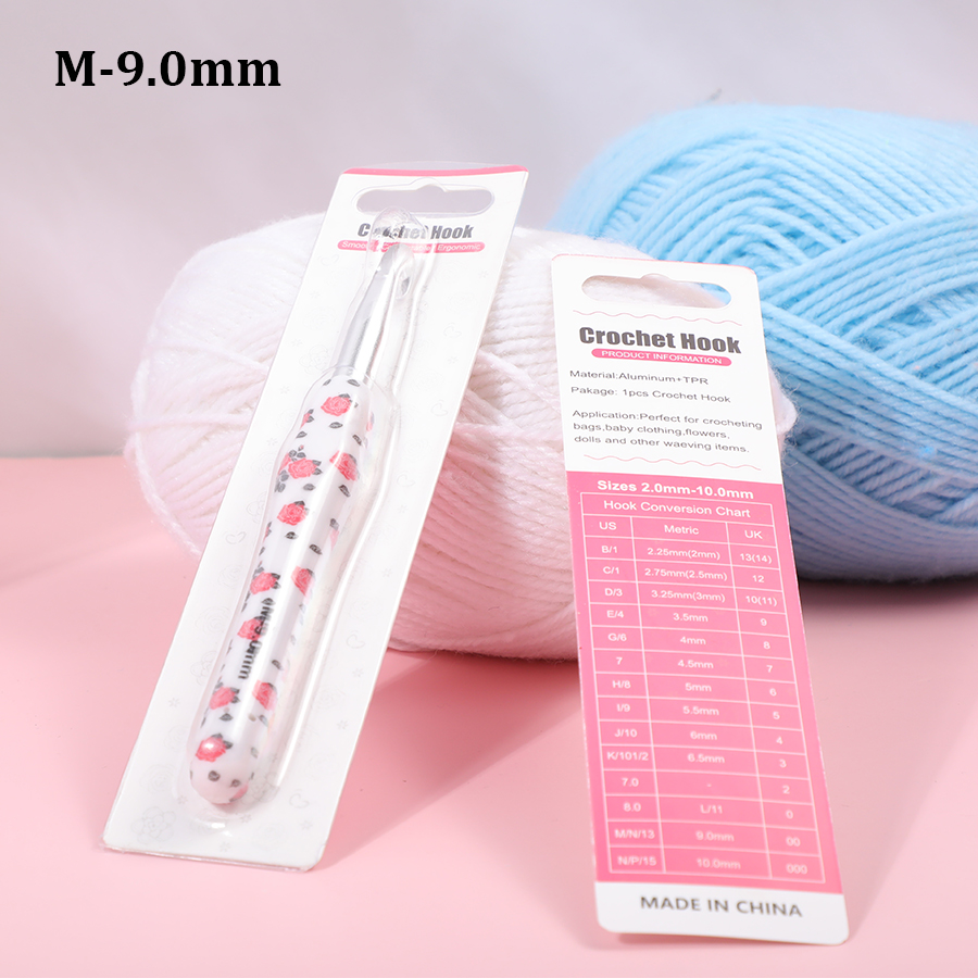 1 pièces/2.25-10.0mm Rose Crochet crochets poignée en caoutchouc aiguilles à Crochet pour débutants et tricot fil de Crochet bricolage artisanat au Crochet: Chocolat