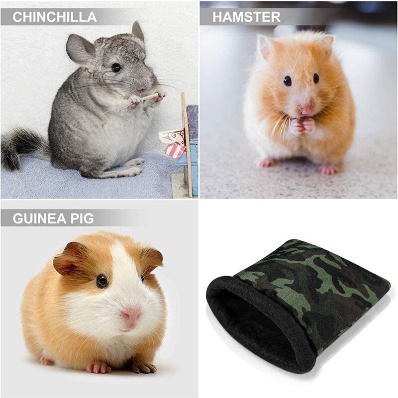 Varm marsvin hamster sovepose sød lille kæledyr hus seng vinterbur reden blød marsvin lomme sovepose