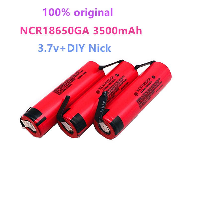 10pcs 100% Original NCR 18650GA 30A discharge 3.7V 3500mAh 18650 rechargeable battery toy flashlight lithium battery+ DIY Nickel