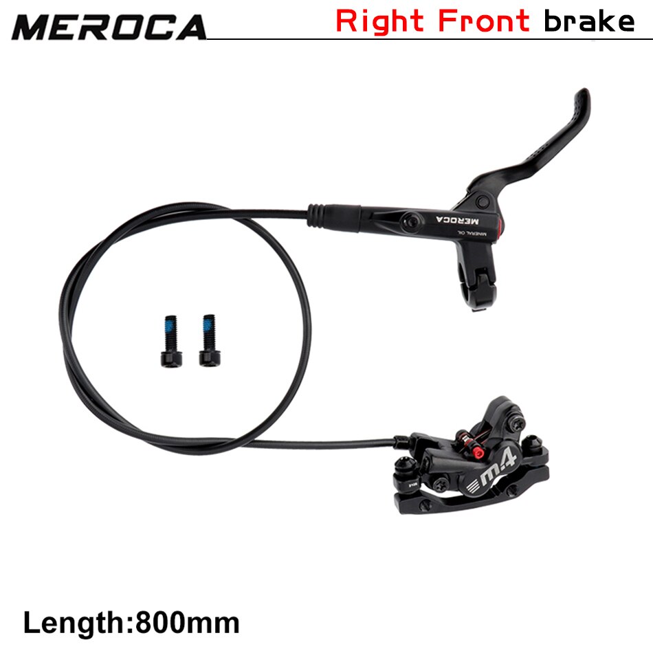 Mountain Bike Disc Brake Set 4 Pistons MTB Hydraulic Brakes 800/1400mm Four Pistons Oil Pressure Calipers For AM Enduro E4 ZEE: Right Front