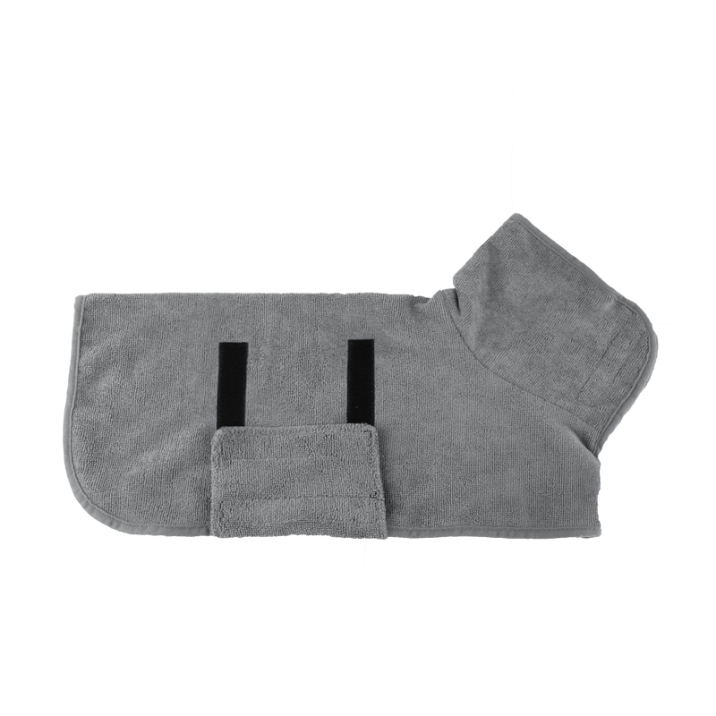Kąpiel zwierząt domowych ręcznik suszenie ubrań regulowana absorpcja wody akcesoria fryzjerskie dla małych średnich dużych szczeniąt akcesoria: Grey / XS