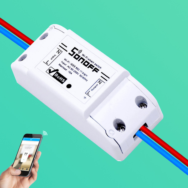 Sonoff Basic Wifi Switch DIY Wireless Remote Light Timer Smart Home Automation Relay Module Shell Controller Automation Modules