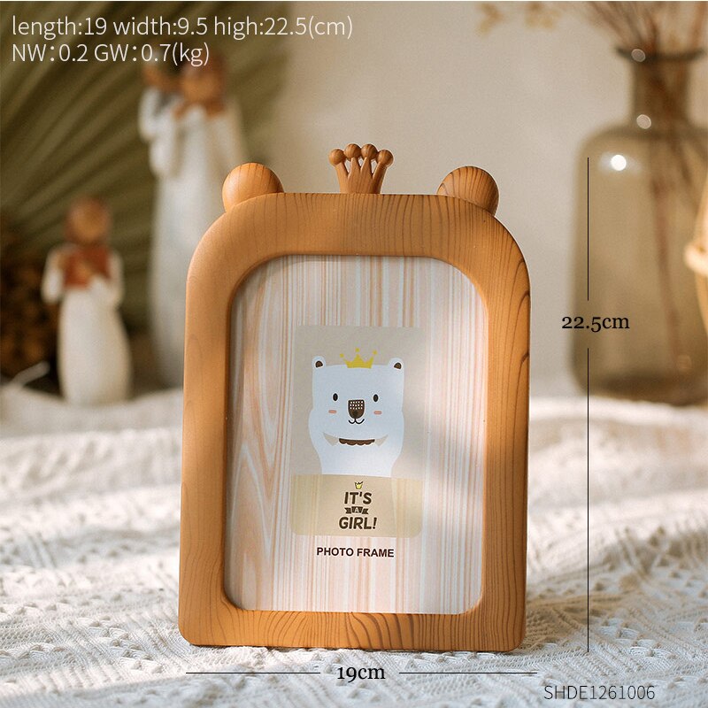 lovely cute glass Frame 7.5 inches Korean style desk Picture Photo Frames for Wall picture frames wall photo frame home decor: Crown Brow 18X13cm