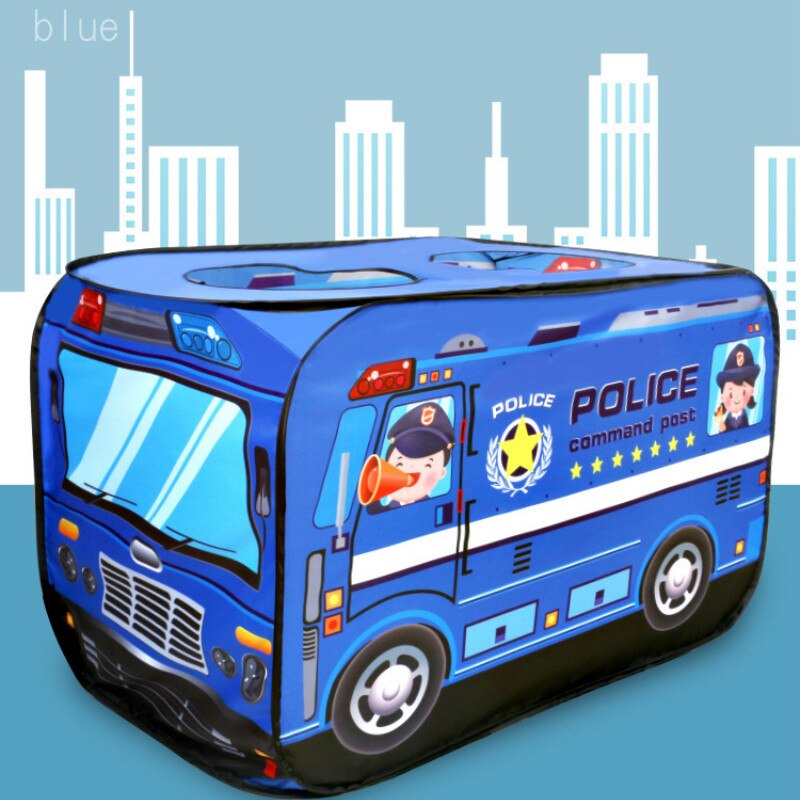 Children&#39;s Foldable Play Tent Firefighter Policemen Game House Pretend Play Fire Truck Kids Indoor Ocean Ball Pool Birthday