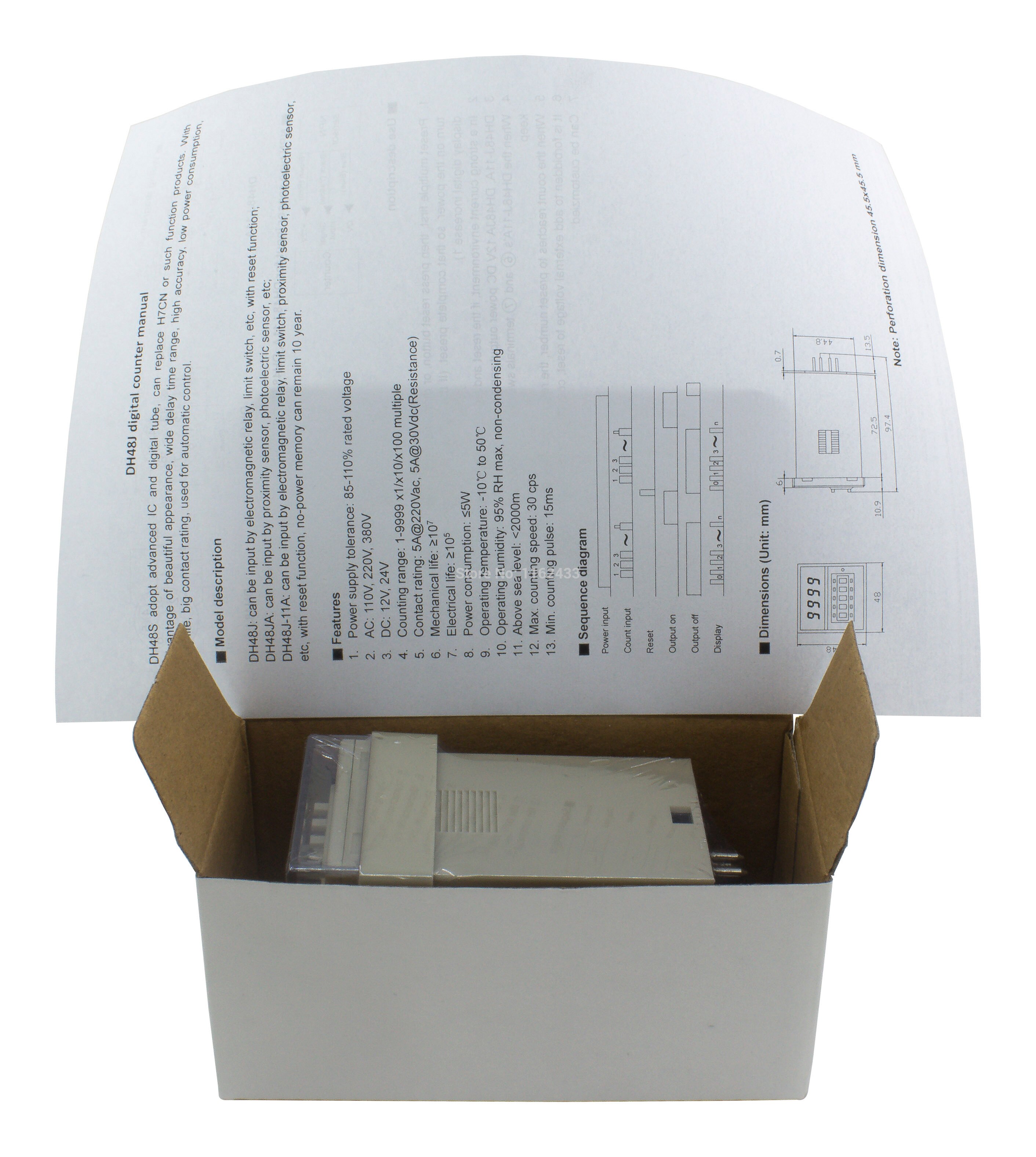 DH48J-11A 11 pin contact/sensor signal input digital counter relay DH48J DH48J-A AC 220V 110V 36V 380V AC/DC 24-240V 12V 24V