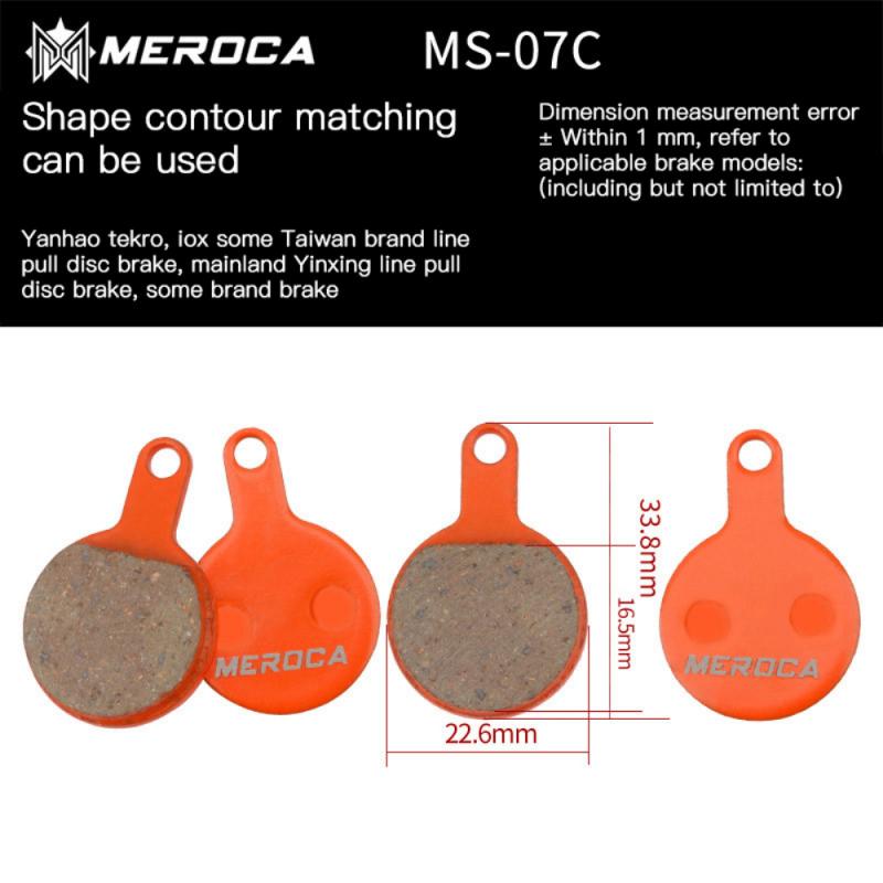 Pastillas de freno de bicicleta para BB5 M355 XT M446, piezas de bicicleta de montaña, pastillas de freno de disco orgánico de resina para ciclismo de carretera: MS-07C