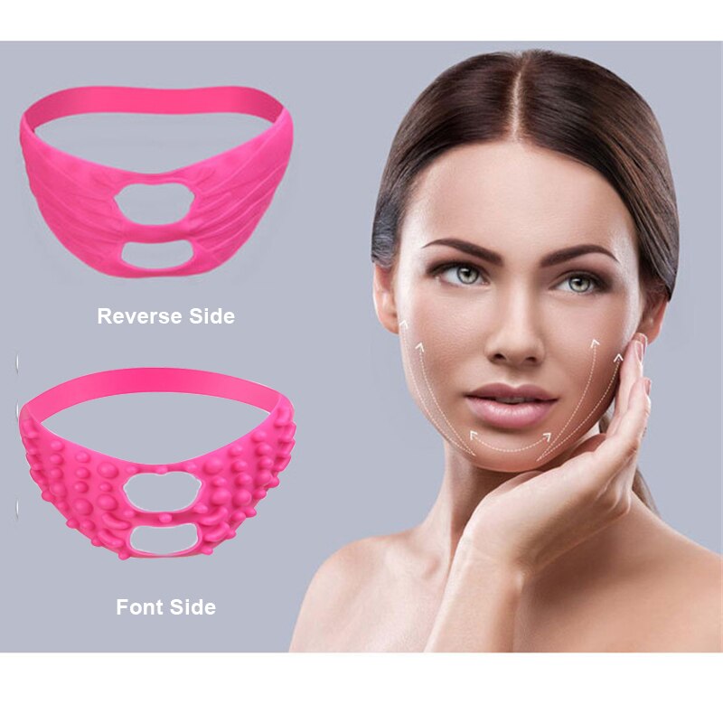 3d mascarillas faciales de silicona adelgazantes en forma de v, antiarrugas, vendaje de estiramiento facial, cinturón masajeador, herramientas reafirmantes de la piel