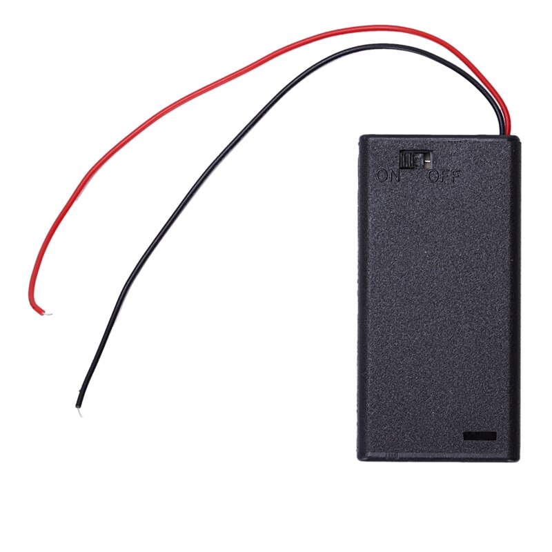 5PCS Plastica 2x1.5V AA Batteria Box Contenitore con Interruttore ON/OFF