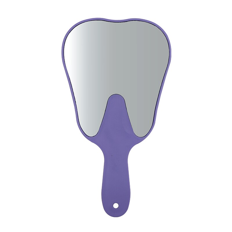 1pc denti dentali forma modello specchio forma del dente specchio di vetro regalo dentale di alta qualità cura dei denti orali strumenti per l&#39;uso manuale: Purple