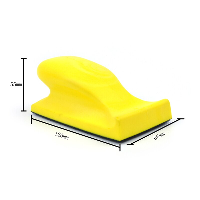 POLIWELL 1PCS 1~6 inch PU Foam Sanding Disc Holder Sandpaper Backing Polishing Pad Hand Grinding Block All Sizes Sanding Pad: 66x126mm