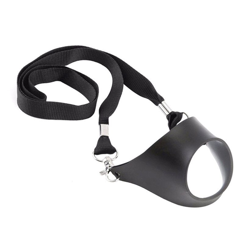 1PC Strap Wine Sling Yoke Glass Holder Support Neck Strap for Birthday Cocktail Party Bar Tools Portable Black Wine Glass Holder