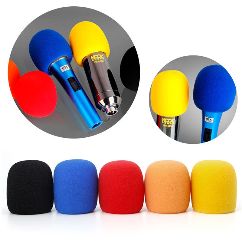 2 Stks/partij Pro Handheld Microfoon Foam Mic Cover Studio Voorruit Beschermende Grill Shield Zachte Spons Microfoon Cap