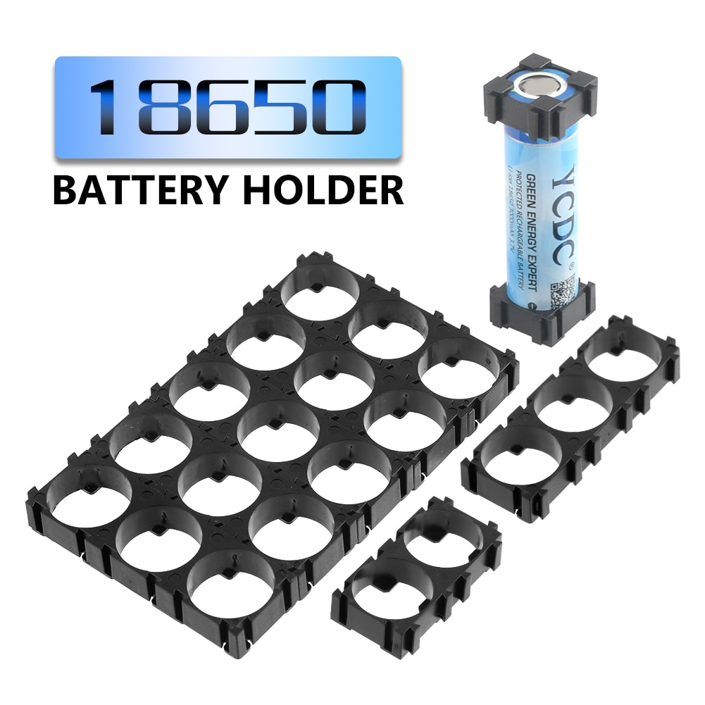 60Pcs 18650 Battery Cell Holder 1P 2P 3P Li-ion Battery Bracket Batteries Pack Fixture Anti Vibration 18650 Cell Holder Case