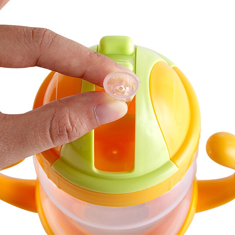 280ml pojke flickor nappflaska med handtag barn söt halm kopp barn lär sig mata dricksvatten tränings kopp