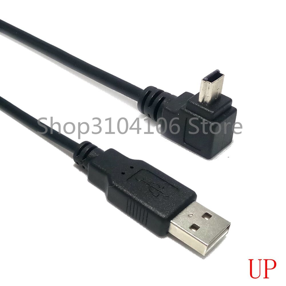 USB 2.0 Male to Mini USB B Type 5pin 90 Degree Up & Down & Left & Right Angled Male Data Cable 0.25m/0.5m: UP / 50CM