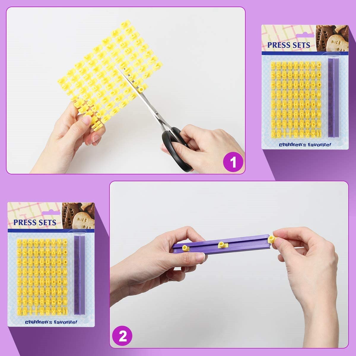 Alphabet Number & Letter Press Stamp Polymer Clay Tool Impress Embosser Set Cutter Fondant Cookie Pottery DIY Embossing Tools