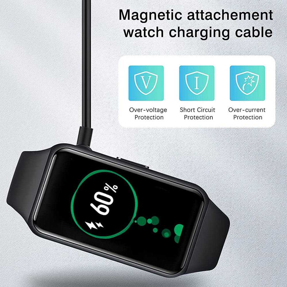 Cargador superior para Huawei Band 9 8/Watch Fit 3/ Fit 2 Cable de carga magnético para Huawei Honor Band 6/7 Cable USB protección de Chip