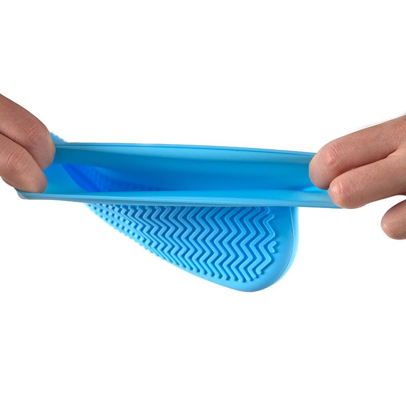 1 paar Wiederverwendbare Wasserdicht Nicht-Slip Silikon Regen Schuh Abdeckungen Elastizität Galoschen Boot Überschuhe Für Outdoor Camping Reisen