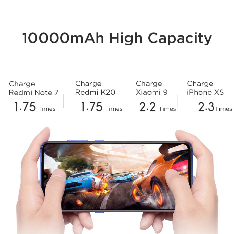 Xiaomi Redmi 10000mAh Power Bank 10000 MAh USB Poverbank External Battery Charger Dual USB Input Output Two-way Charging Phones