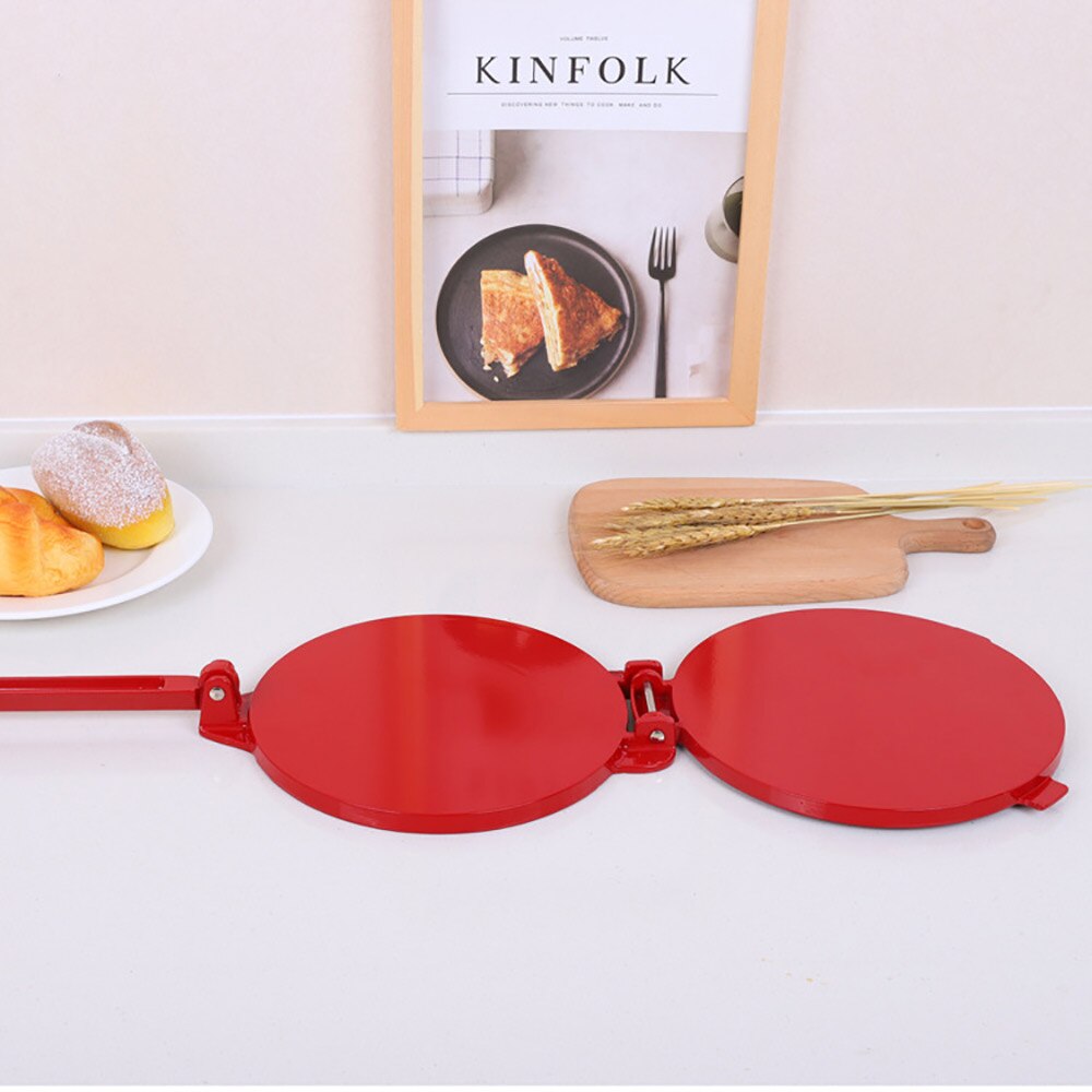 Aluminum Tortilla Press Maker Foldable Durable Red Tortilla Presser 8 Inches Pressed Dough Device Aluminum Tortilla Maker