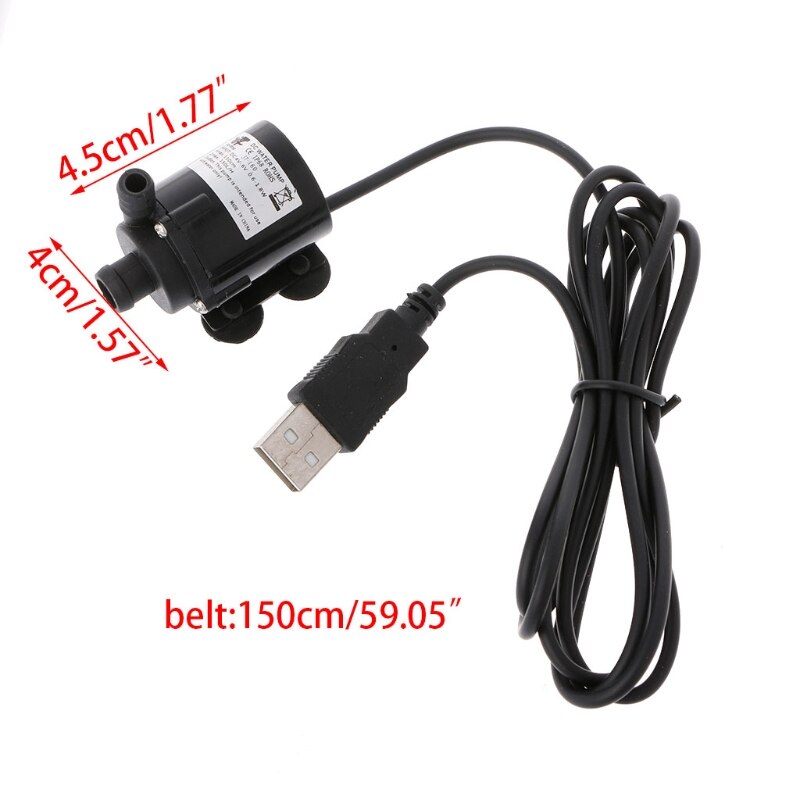 Mini USB DC5V Brushless Submersible Motor Water Pump For PC Water Cooling System