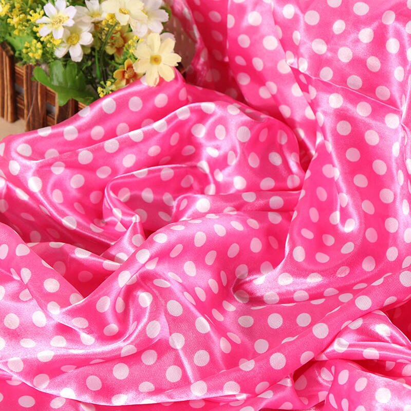 Varjostin pisteprintti satiini polyesteri kärkihattu huivi nauha mekko pyjamakangasta joustamaton: 17