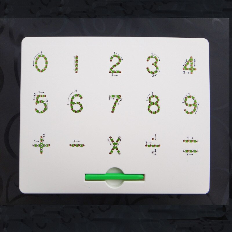 Home Decoration Crafts Magnetic Tablet Magnet Drawing Board Drawing Decorative Boards Kids: Green number