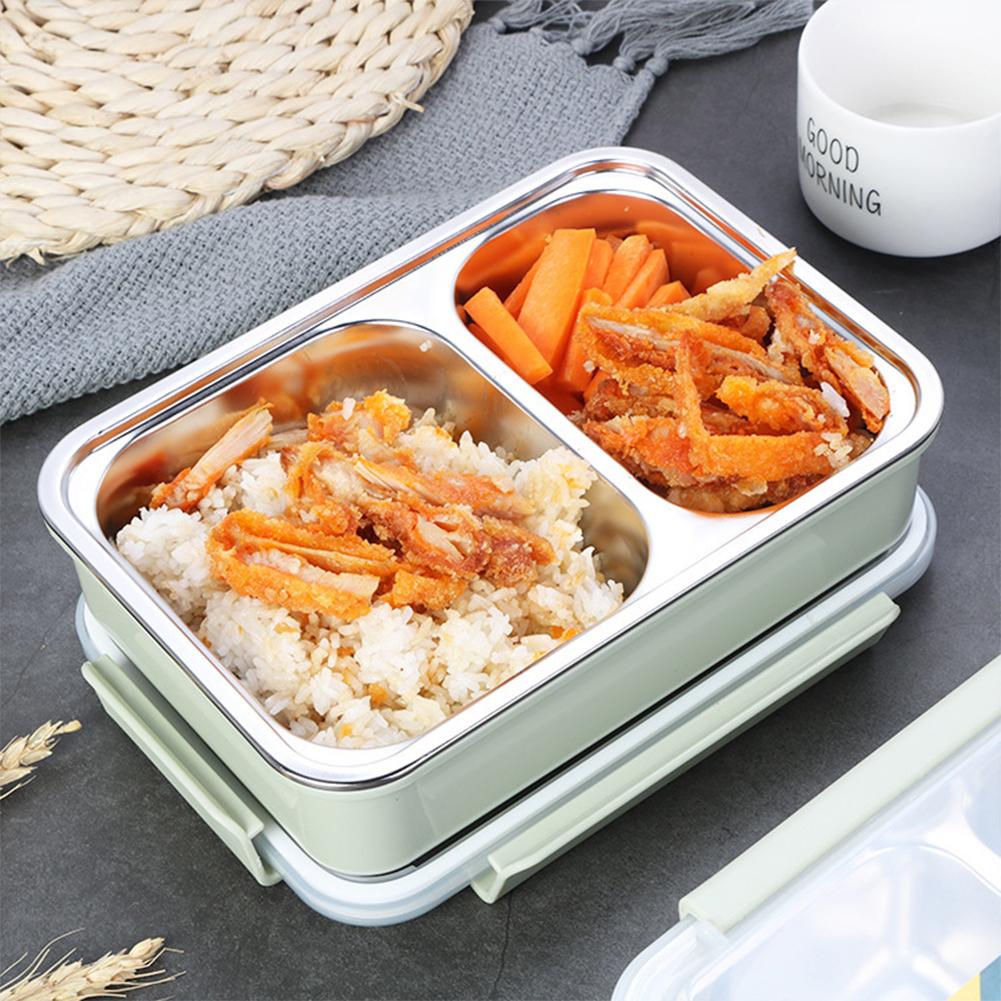 Portable Lunch Box Stainless Steel Bento Box With Tableware Student Sealed Leak-proof Large-capacity Food Container